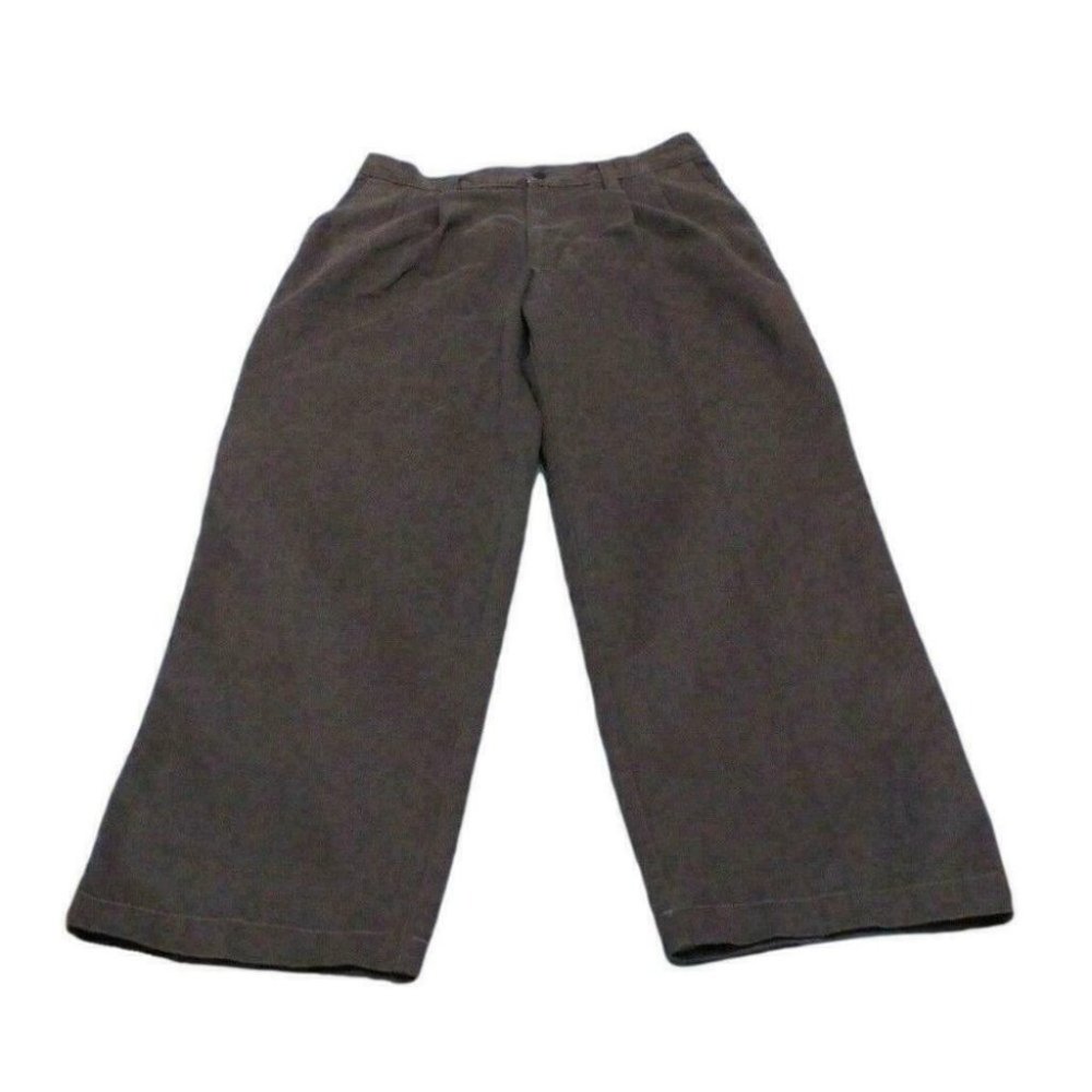 Haggar Men's Colored Dress Jeans (32 x 29) Medium Brown Pleated Cotton Blend